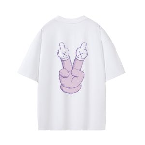 ZeitStitch Plush V-Sign Backprint Tee