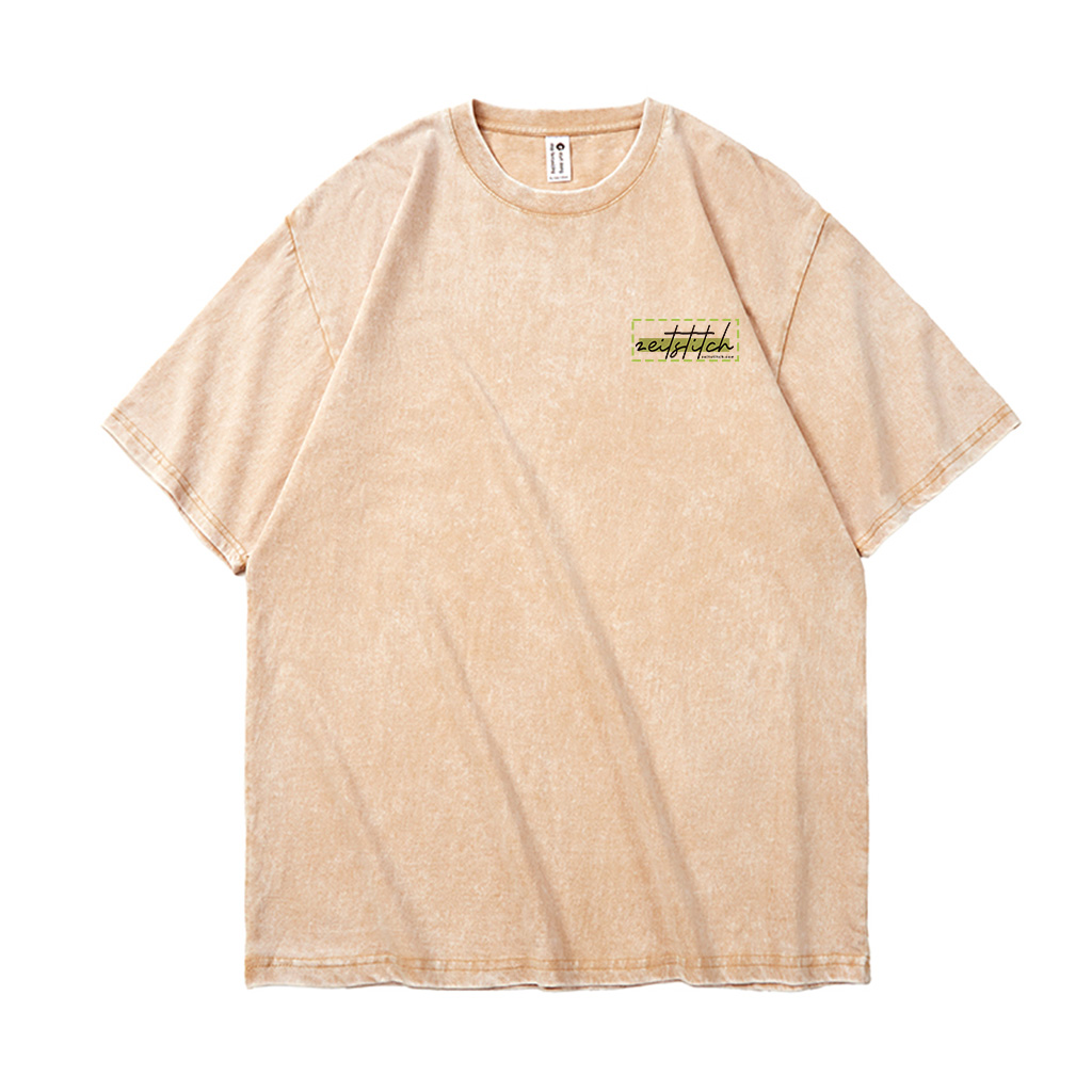 ZeitStitch POD Mineral-Wash White Tee