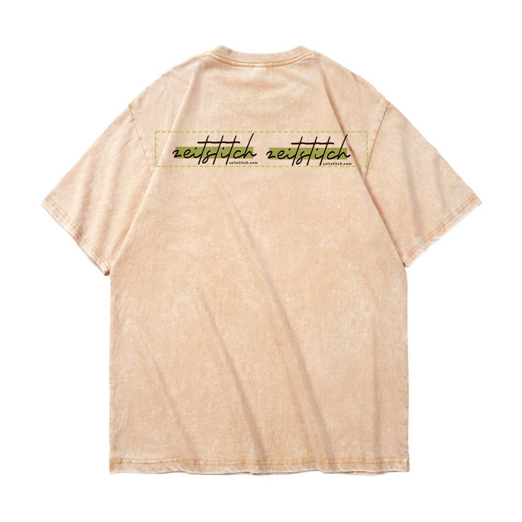 ZeitStitch POD Mineral-Wash White Tee - Image 3