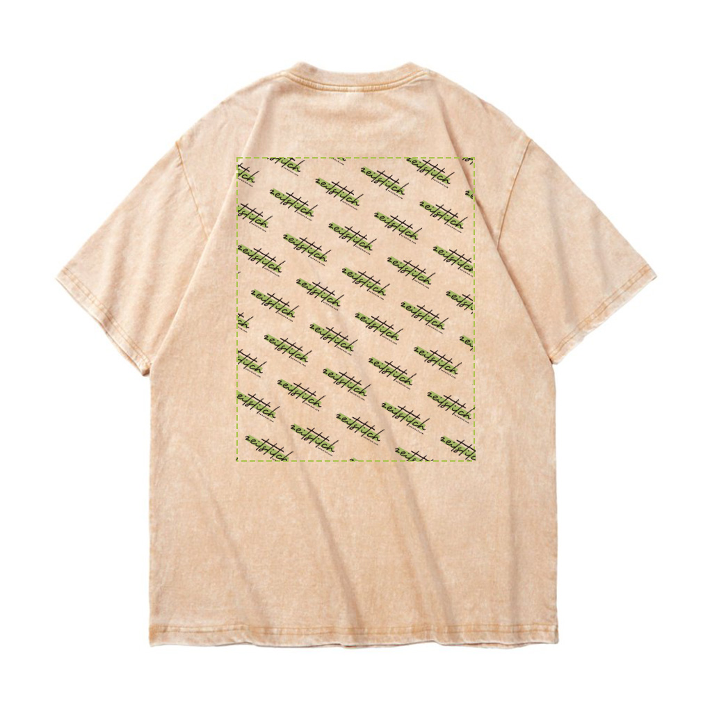 ZeitStitch POD Mineral-Wash White Tee - Image 4