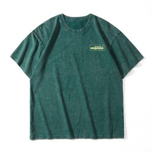 ZeitStitch POD Mineral-Wash Green Tee