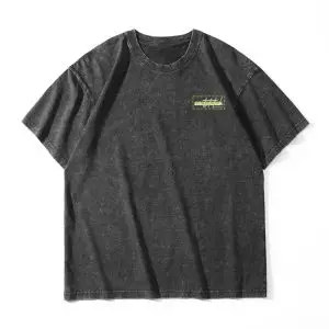 ZeitStitch POD Mineral-Wash Black Tee