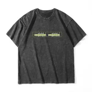 ZeitStitch POD Mineral-Wash Black Tee