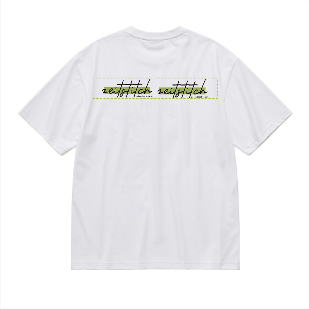 ZeitStitch POD Regular White Tee - Image 3