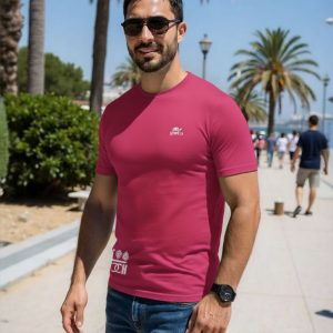 ZeitStitch Side-Wrap Hem Mark Chest-Micro Nape-Crest Tee