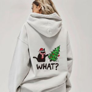 ZeitStitch WHAT? Christmas Cat Mischief Hoodie