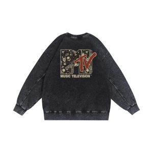 ZeitStitch MTV RetroWave Pigment-Dye Sweatshirt