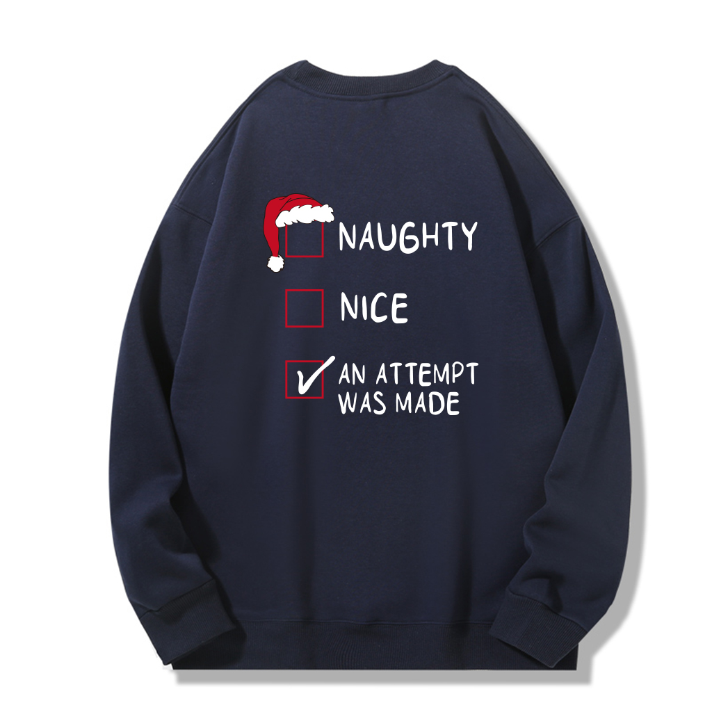 ZeitStitch Santa Checklist “Attempt Was Made” Crewneck - Image 7