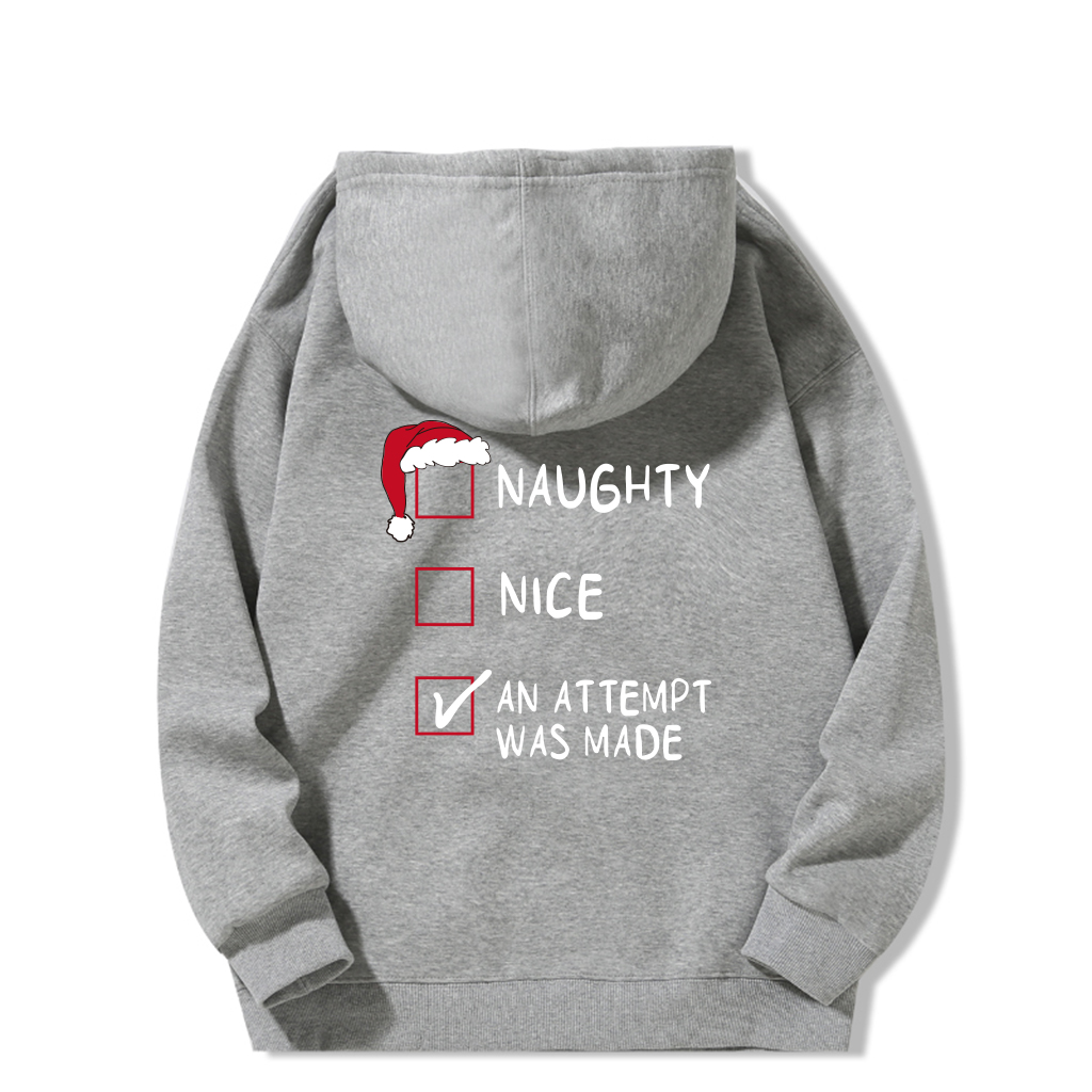 ZeitStitch Santa Checklist “An Attempt Was Made” Hoodie - Image 5