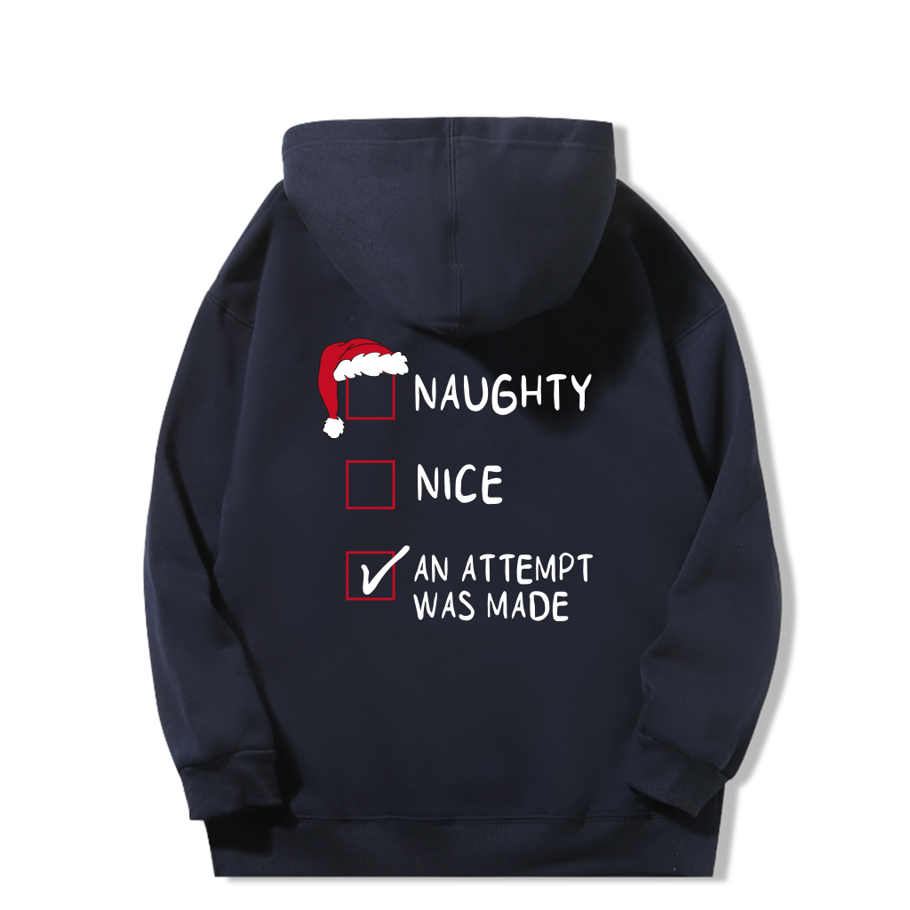 ZeitStitch Santa Checklist “An Attempt Was Made” Hoodie - Image 7