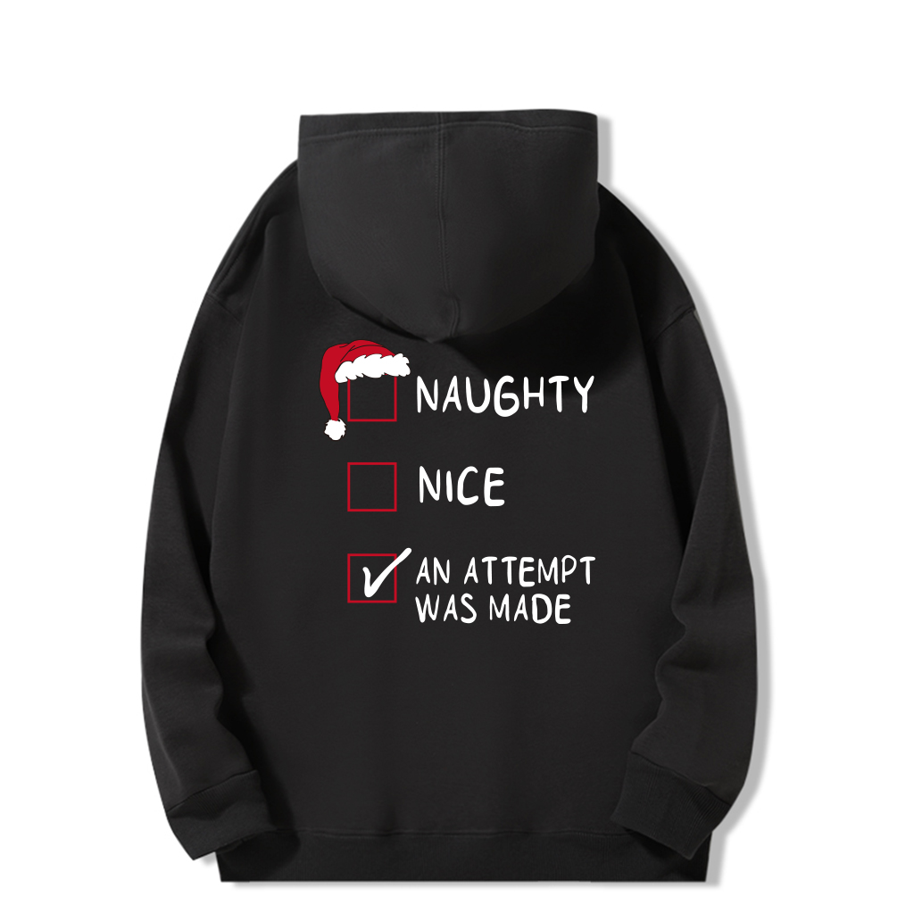 ZeitStitch Santa Checklist “An Attempt Was Made” Hoodie - Image 9