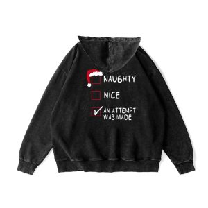 ZeitStitch Honest List “An Attempt Was Made” Vintage-Wash Hoodie