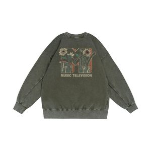 ZeitStitch MTV Bloomwave Pigment-Dye Sweatshirt