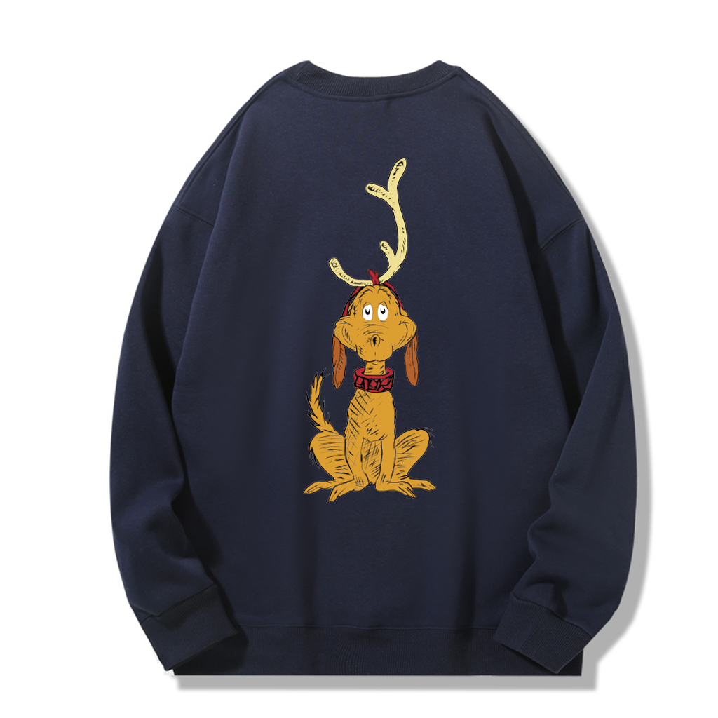 ZeitStitch One-Antler Pup Merry Misfit Crewneck - Image 7