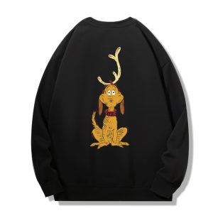 ZeitStitch One-Antler Pup Merry Misfit Crewneck