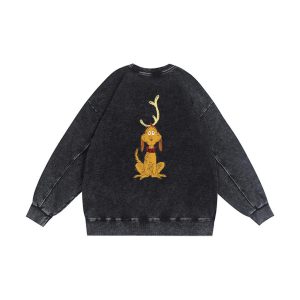 ZeitStitch “Santa’s Honest Checklist” Washed Crewneck