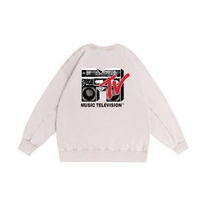 ZeitStitch MTV Boombox Pigment-Dye Crewneck
