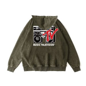 ZeitStitch MTV Boombox Pigment-Dye Hoodie