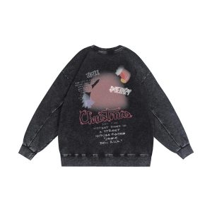 ZeitStitch Moonlit City-Carol Washed Crewneck