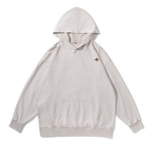 ZeitStitch Merry Mosaic Mineral-Wash Hoodie — Full-Back Print + Micro Chest Mark