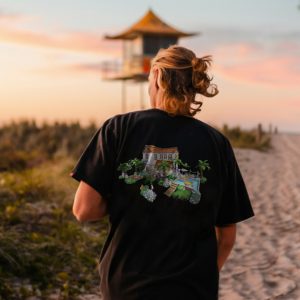 ZeitStitch Tropical Island Villa Graphic Tee