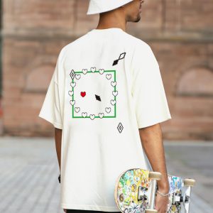 ZeitStitch Pixel Art Heart Shield Graphic Tee